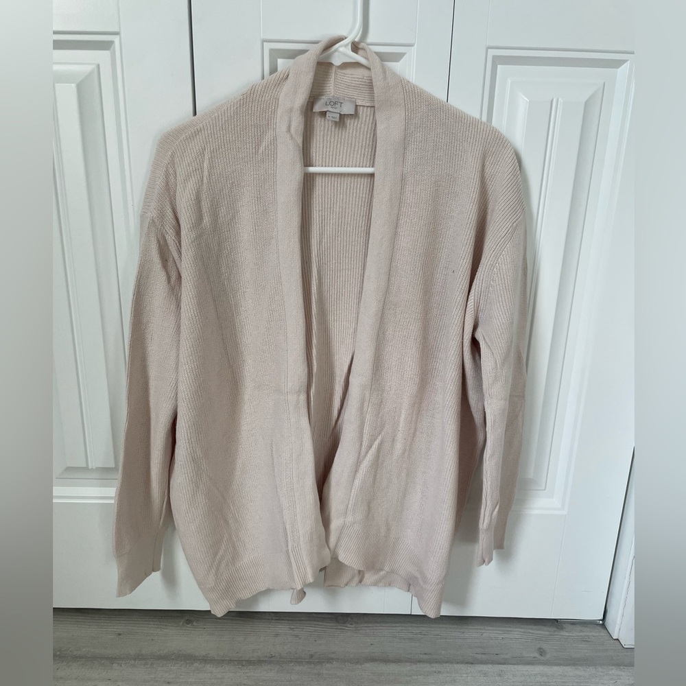 LOFT Open-Front Knit Cardigan